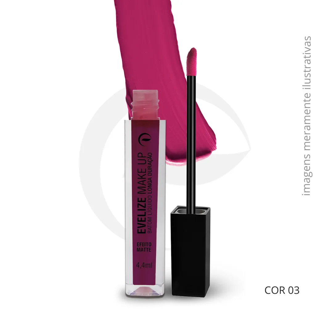 BATOM LíQUIDO EVELIZE MAKE UP - 6 OPçõES DE CORES 03