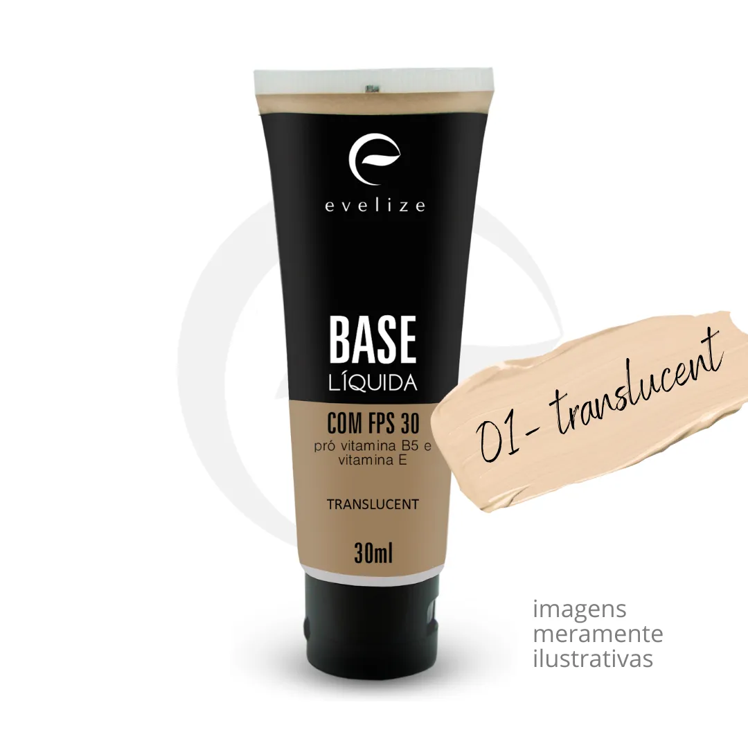 BASE LIQUIDA COM FPS 30 - EVELIZE Translucent