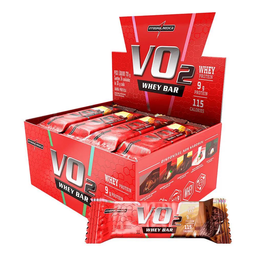VO2 WHEY BAR 12 UNID 12 Unidades Cookies AND Cream
