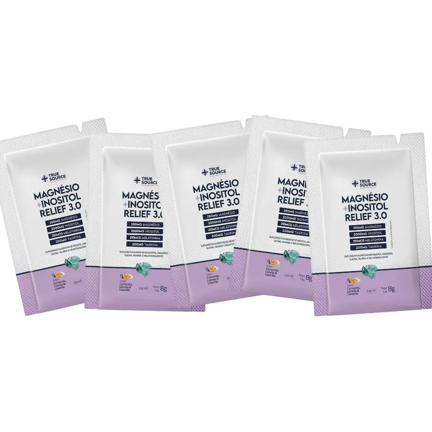 MAGNESIO INOSITOL SACHE 3.0 CAMOMILA 8G TRUE SOURCE - KIT COM 5 UNID