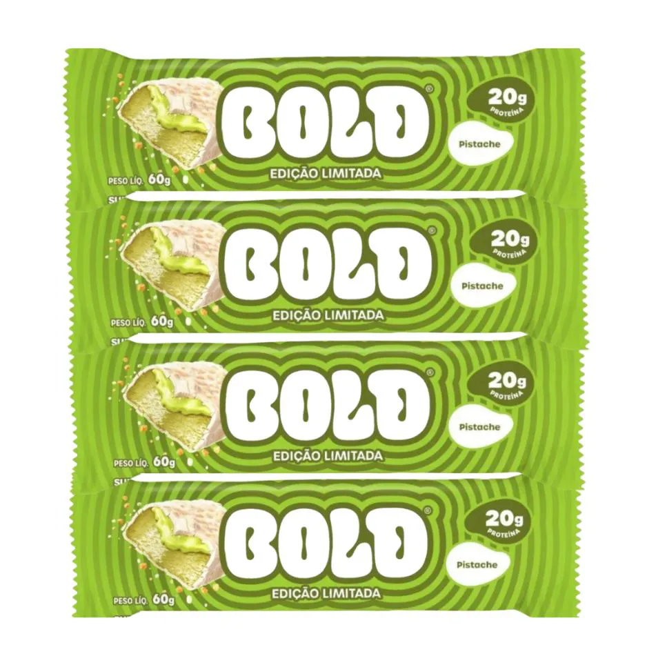 BOLD BAR PISTACHE 60G KIT COM 4 UN - EDIÇÃO LIMITADA
