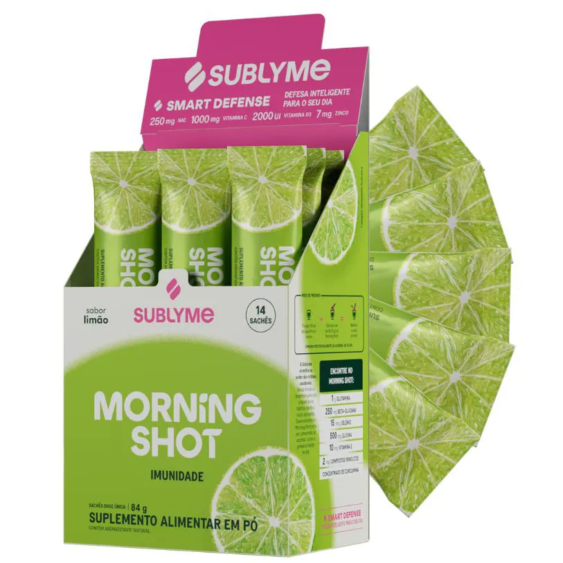 CAIXA ( 14 SACHES 6G ) MORNING SHOT SUBLYME LIMÃO - IMUNIDADE