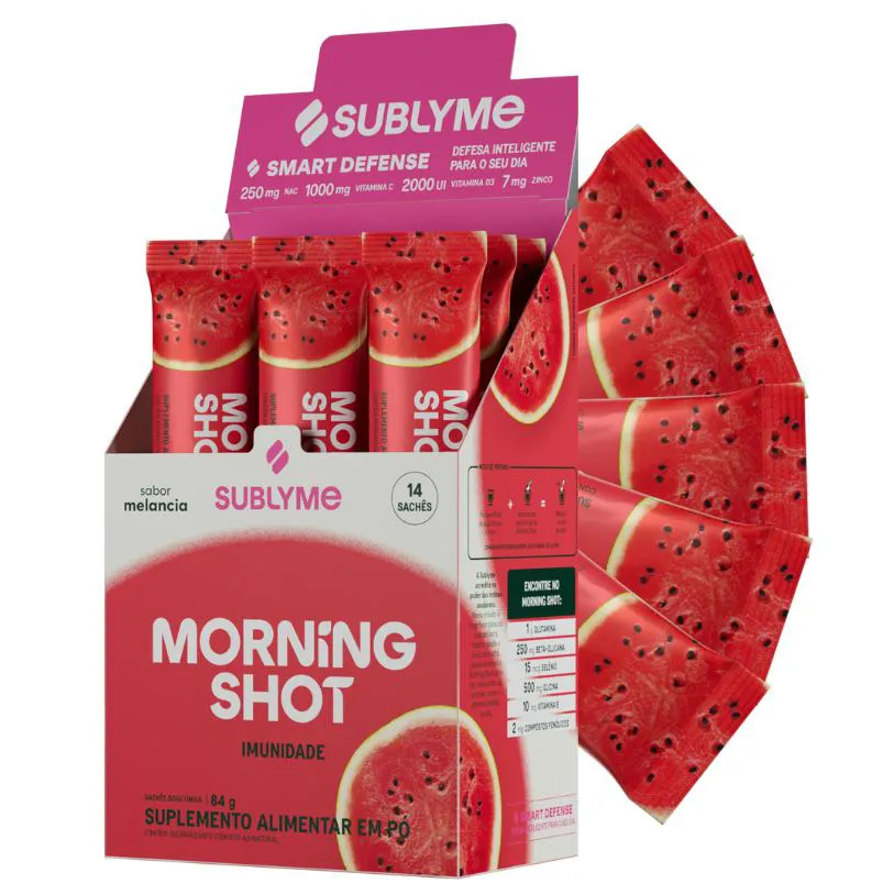 CAIXA ( 14 SACHES 6G ) MORNING SHOT SUBLYME MELANCIA - IMUNIDADE