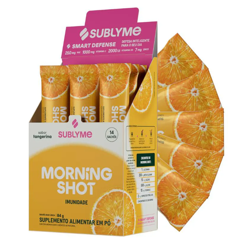 CAIXA ( 14 SACHES 6G ) MORNING SHOT SUBLYME TANGERINA - IMUNIDADE