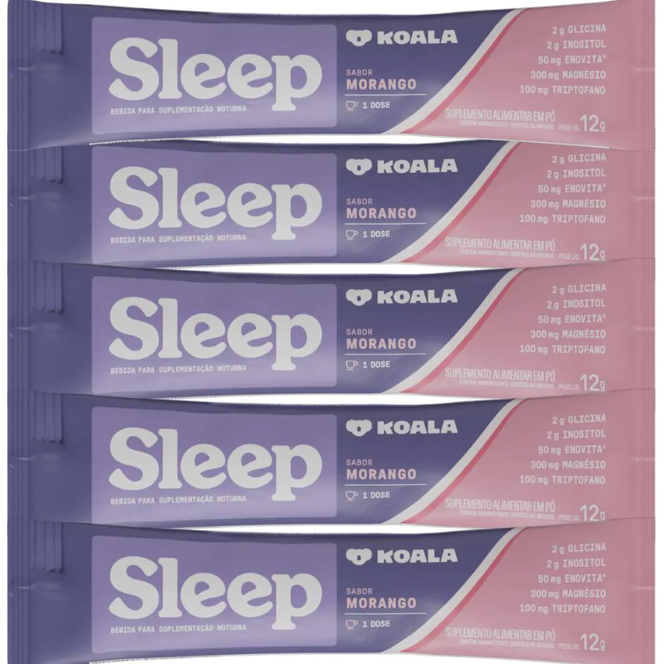 KIT 5 UNID KOALA SLEEP SACHE MORANGO - CAFFEINE ARMY