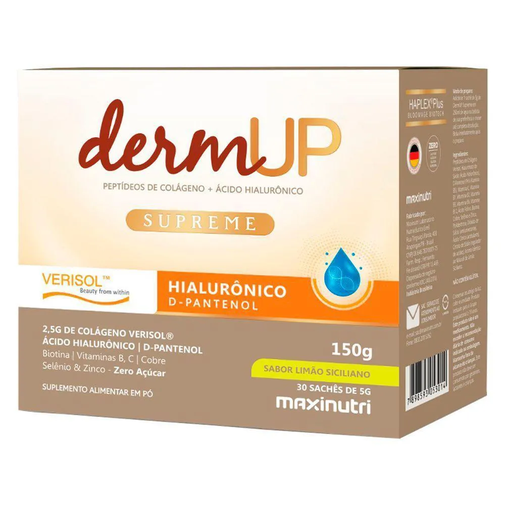 DERMUP SUPREME VERISOL MAXINUTRI 30 SACHêS LIMãO SICILIANO