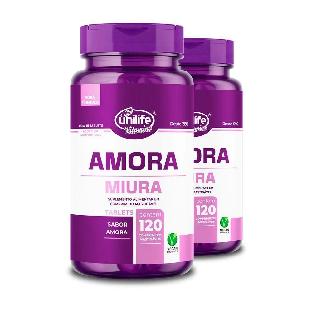 KIT 2 AMORA MIURA UNILIFE 120 COMPRIMIDOS