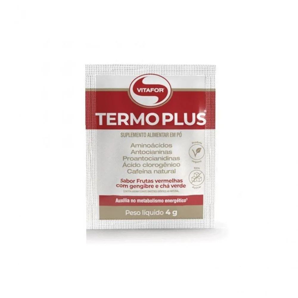 TERMO PLUS SACHê 4G SABOR FRUTAS VERMELHAS, GENGIBRE E CHá VERDE