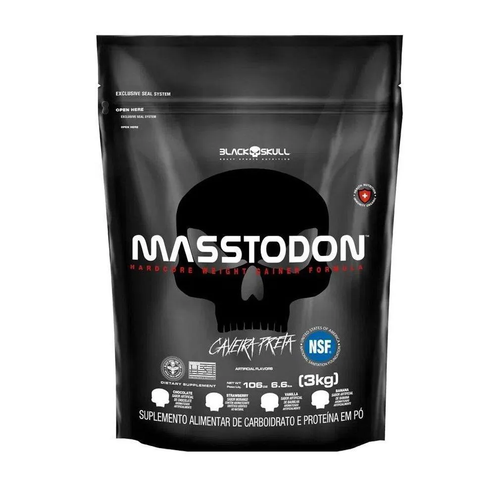 MASSTODON REFIL (3KG) - SABOR: MORANGO