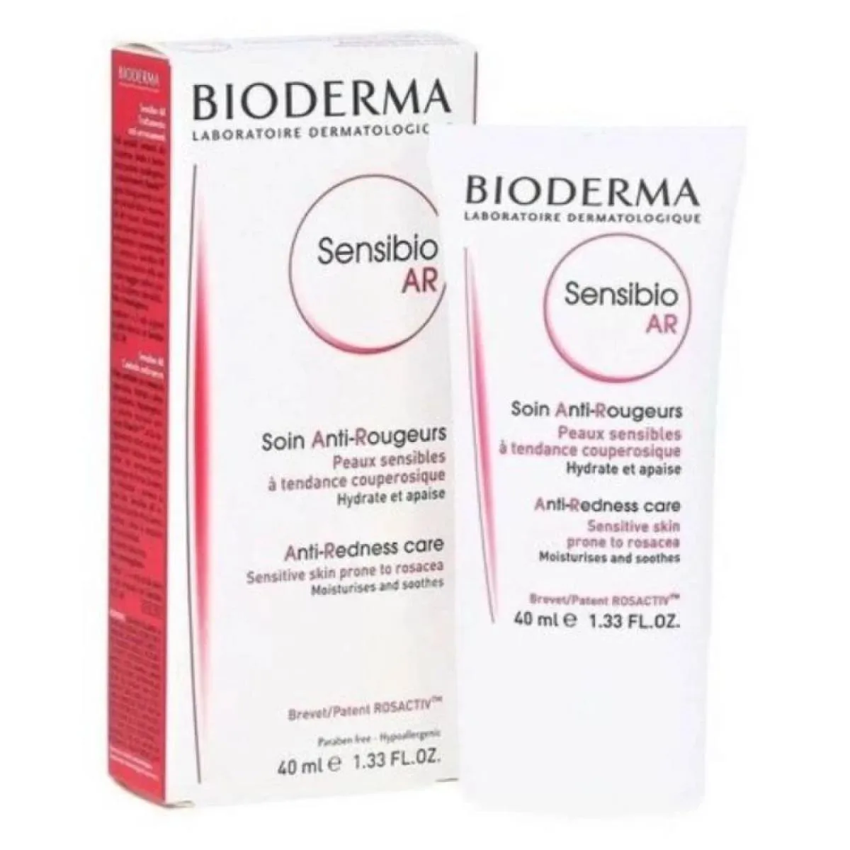 HIDRATANTE FACIAL BIODERMA SENSIBIO AR PELE SENSíVEL 40ML Branco