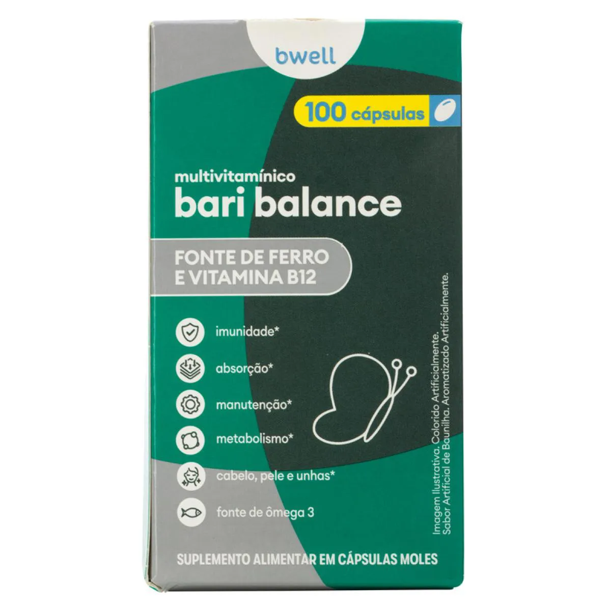 Polivitamínico Bariátrico Bwell Bari Balance 100 Cápsulas