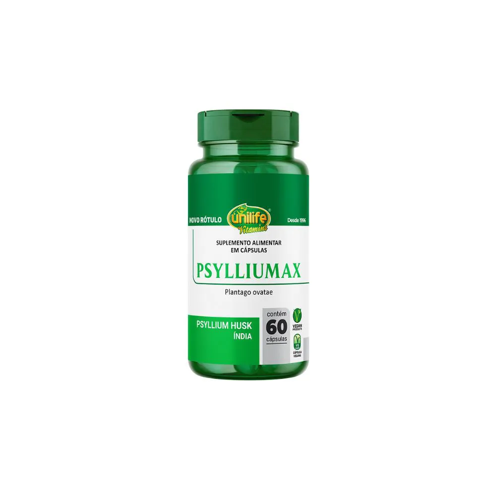PSYLLIUMAX SUPLEMENTO VEGANO - 60 CAPS - UNILIFE