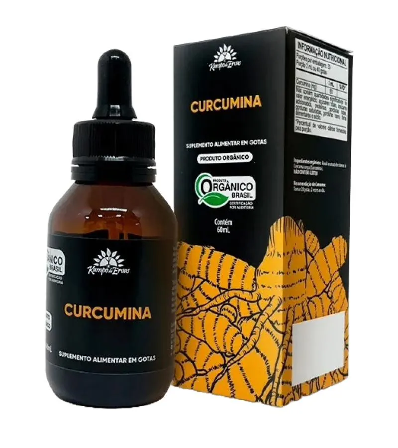 CURCUMINA LíQUIDA ORGâNICA KAMPO DE ERVAS 60ML