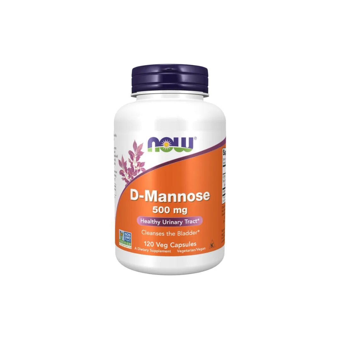 D-MANNOSE 500MG 120 CAPS VEGAN NOW FOODS IMPORTADO (D MANOSE)