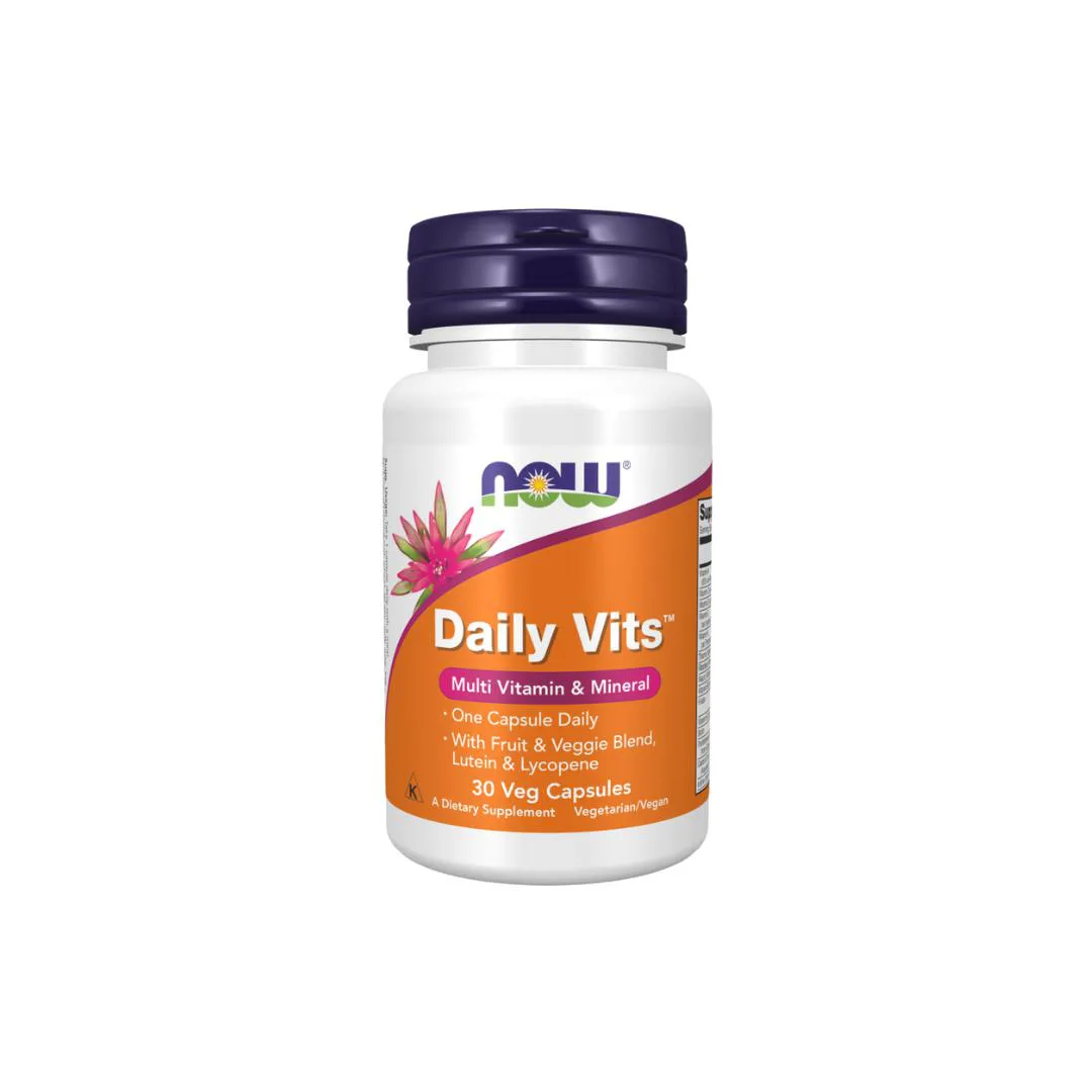 MULTIVITAMINICO DAILY VITS NOW FOODS 30 CáPSULAS