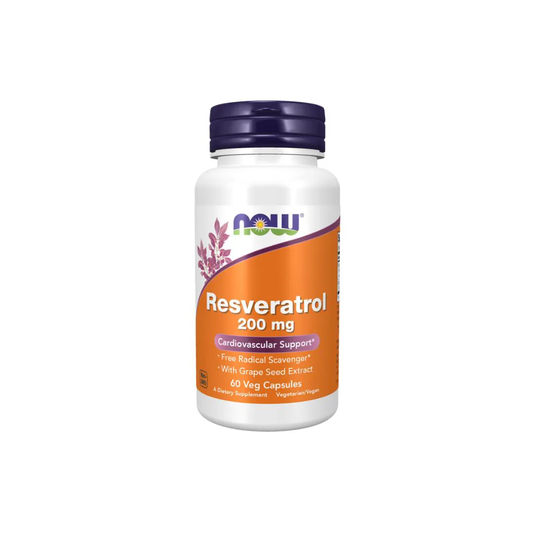 RESVERATROL 200MG NOW FOODS 60 CáPSULAS