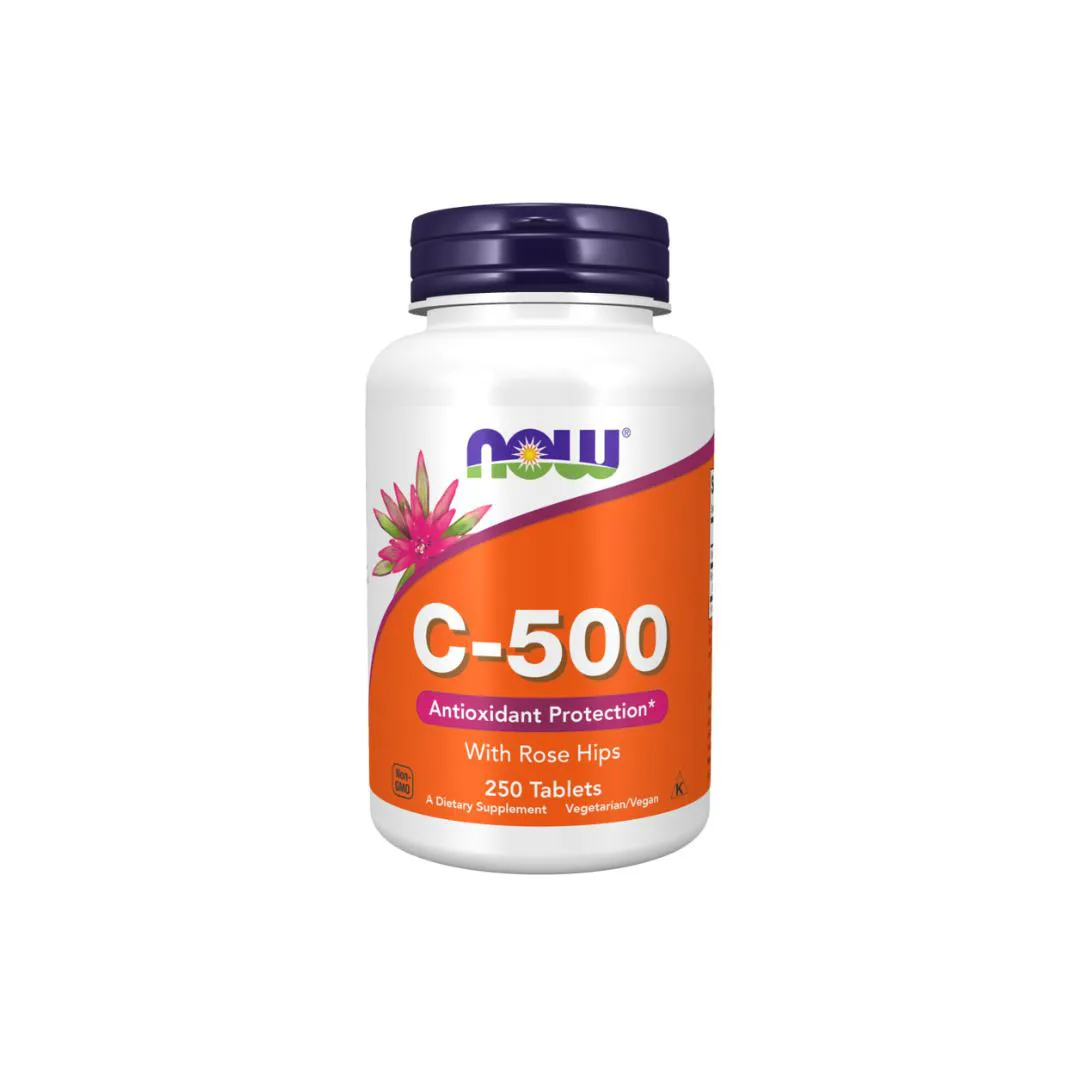 VITAMINA C-500 NOW FOODS 250 TABLETES