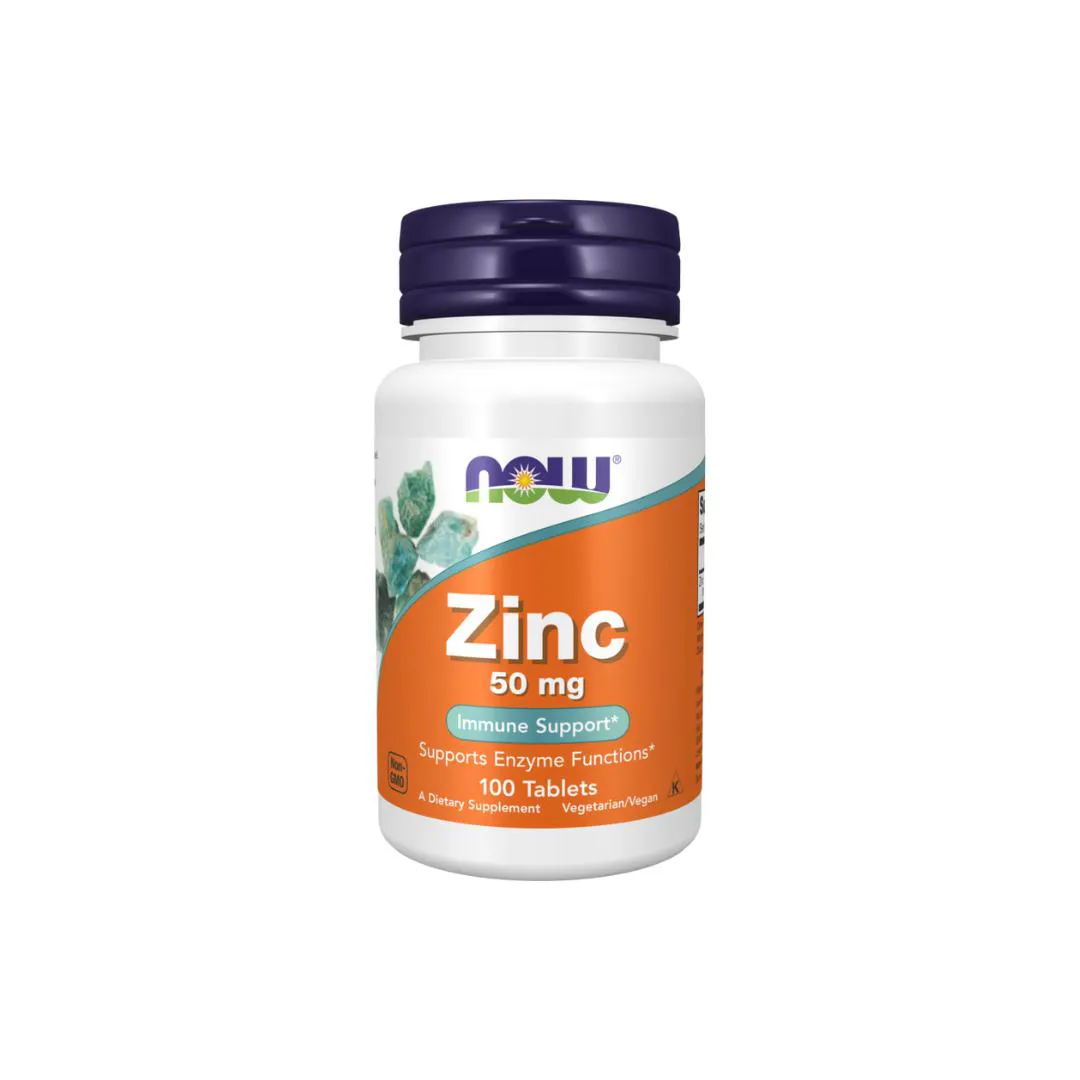 ZINCO 50MG NOW FOODS 100 TABLETES