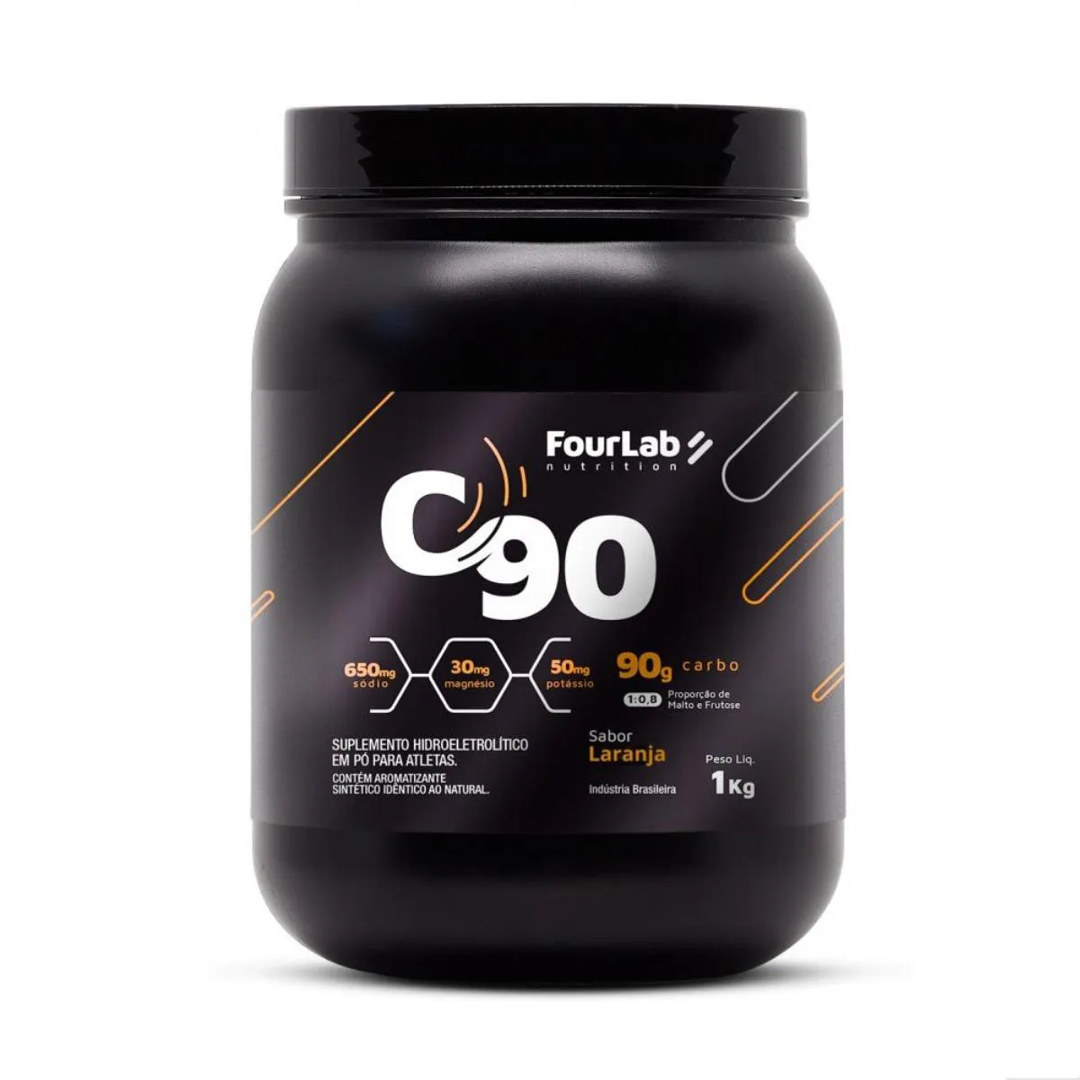 C90 FOURLAB POTE 1KG - SABOR LARANJA CARBOIDRATO EM Pó P/ CICLISMO CORRIDA POTE 1 KG REPOSITOR MINERAIS 90 GRAMAS DE CARBO POR DOSE