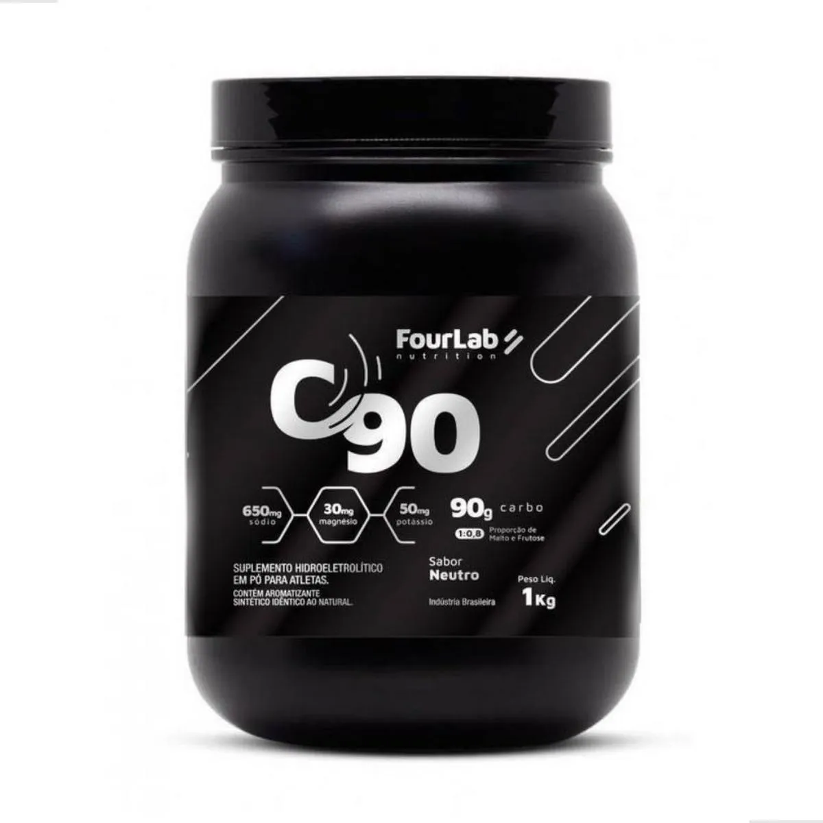 C90 FOURLAB POTE 1KG - SABOR NEUTRO CARBOIDRATO EM Pó P/ CICLISMO CORRIDA POTE 1 KG REPOSITOR MINERAIS 90 GRAMAS DE CARBO POR DOSE