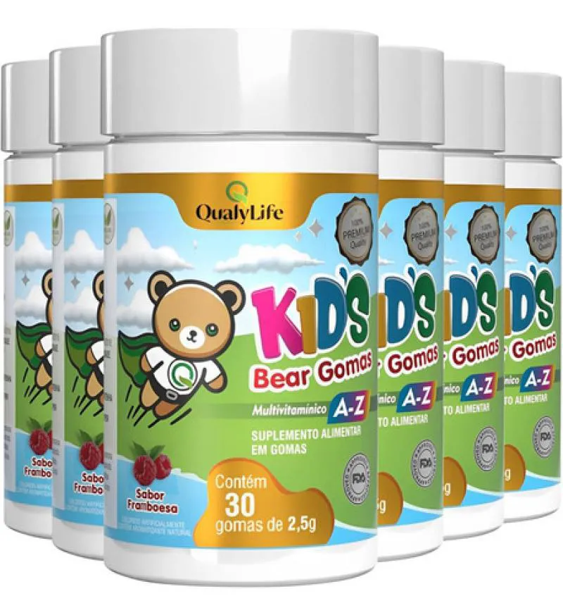 MULTIVITAMíNICO KIDS BEAR 6 X 30 GOMAS QUALYLIFE