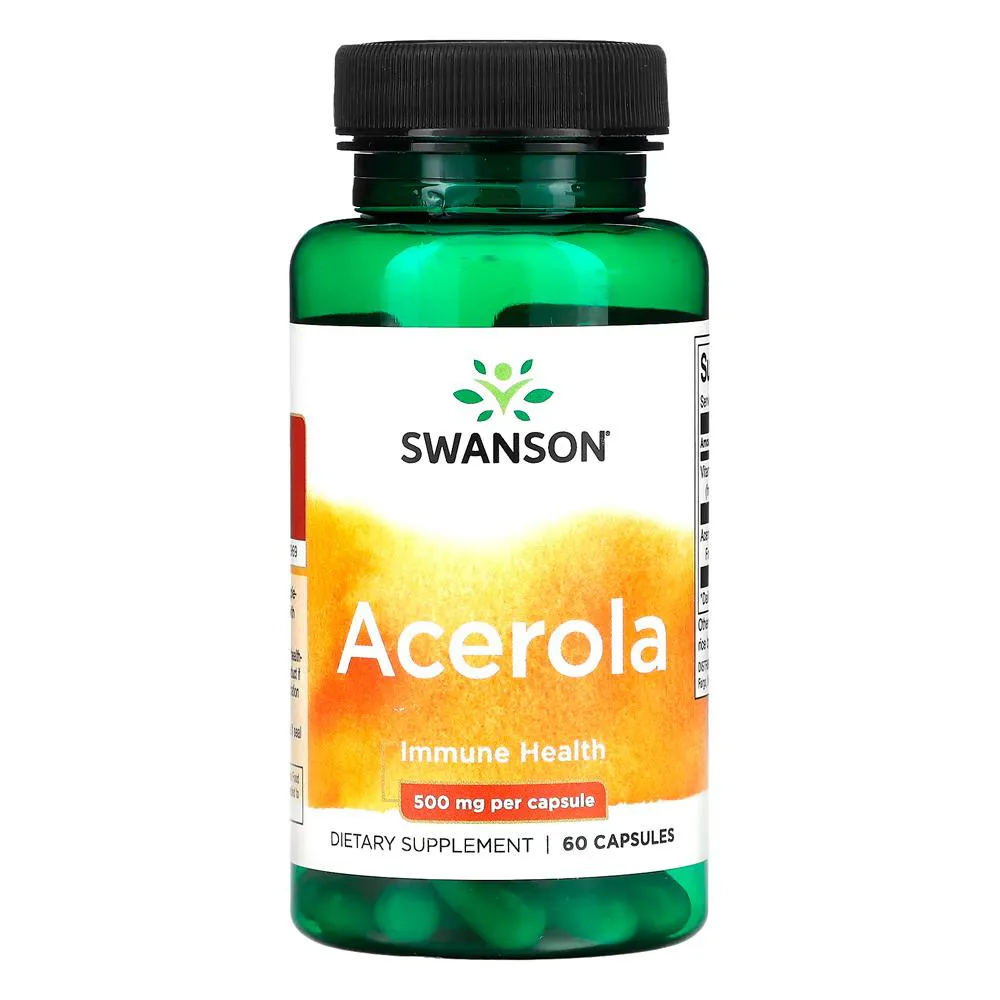 ACEROLA 500MG SWANSON 60 CáPSULAS IMPORTADO
