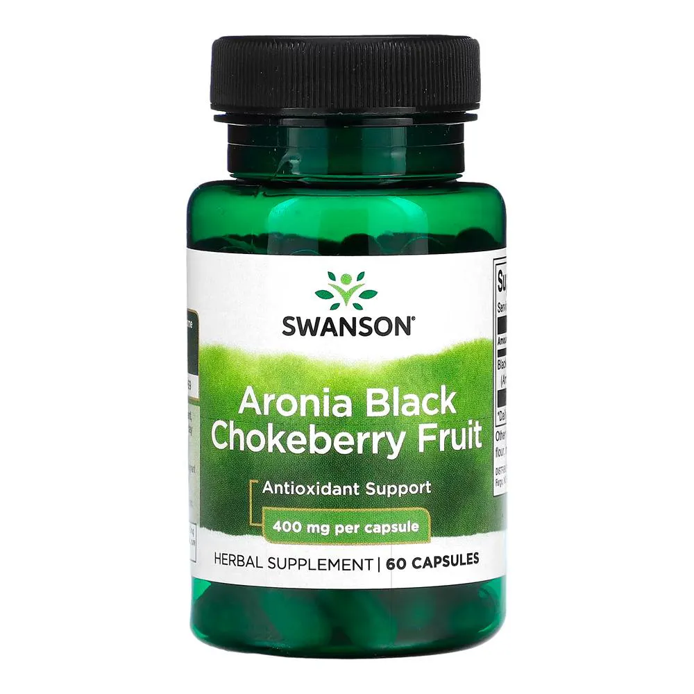 ARONIA BLACK CHOKEBERRY FRUTA 400MG SWANSON 60 CAPS IMPORTADO