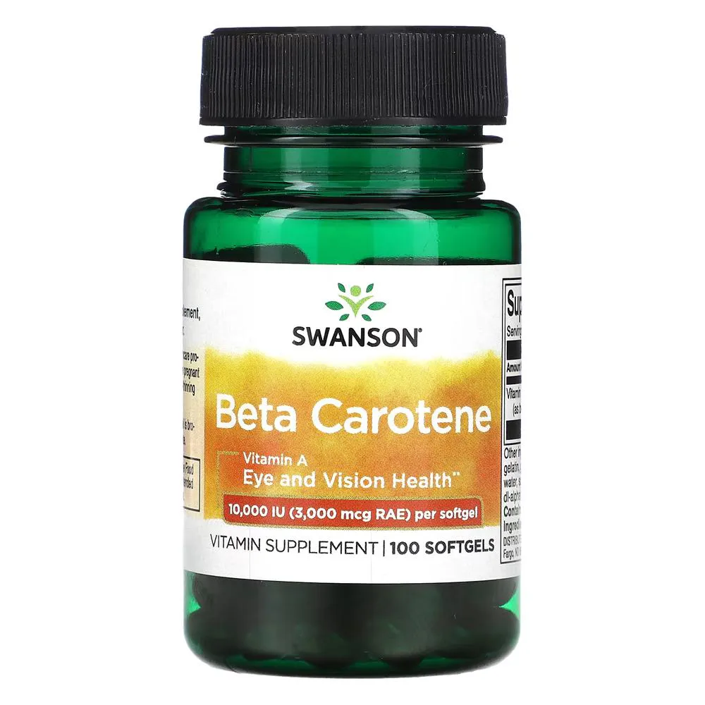 BETA CAROTENO 3000MCG SWANSON 100 SOFTGELS IMPORTADO