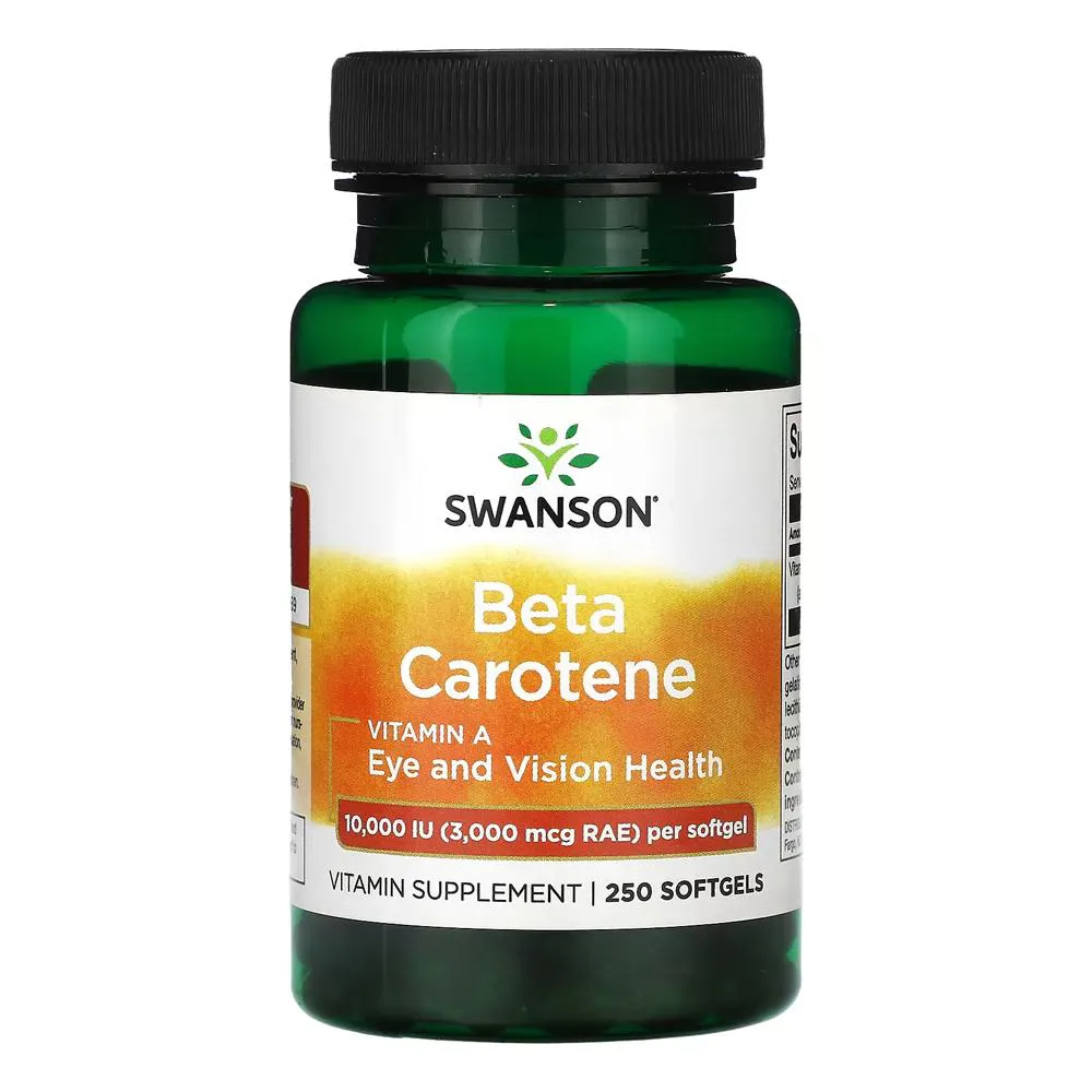 BETA CAROTENO 3000MCG SWANSON 250 SOFTGELS IMPORTADO