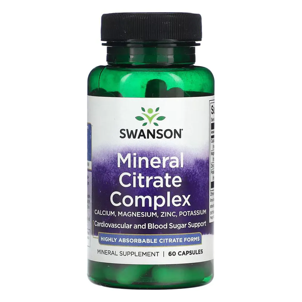 COMPLEXO CITRATO MINERAL SWANSON 60 CAPSULAS IMPORTADO