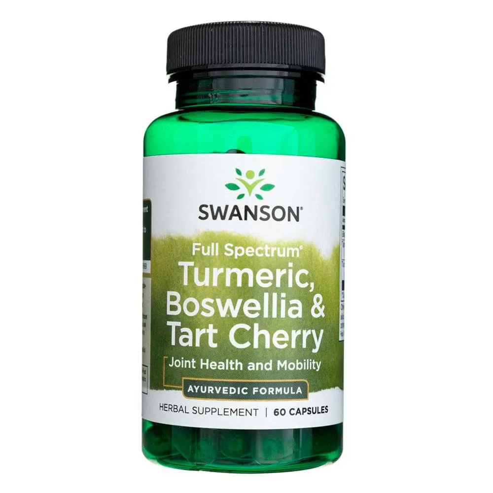 CúRCUMA BOSWELLIA CEREJA ÁCIDA SWANSON 60 CAPS IMPORTADO
