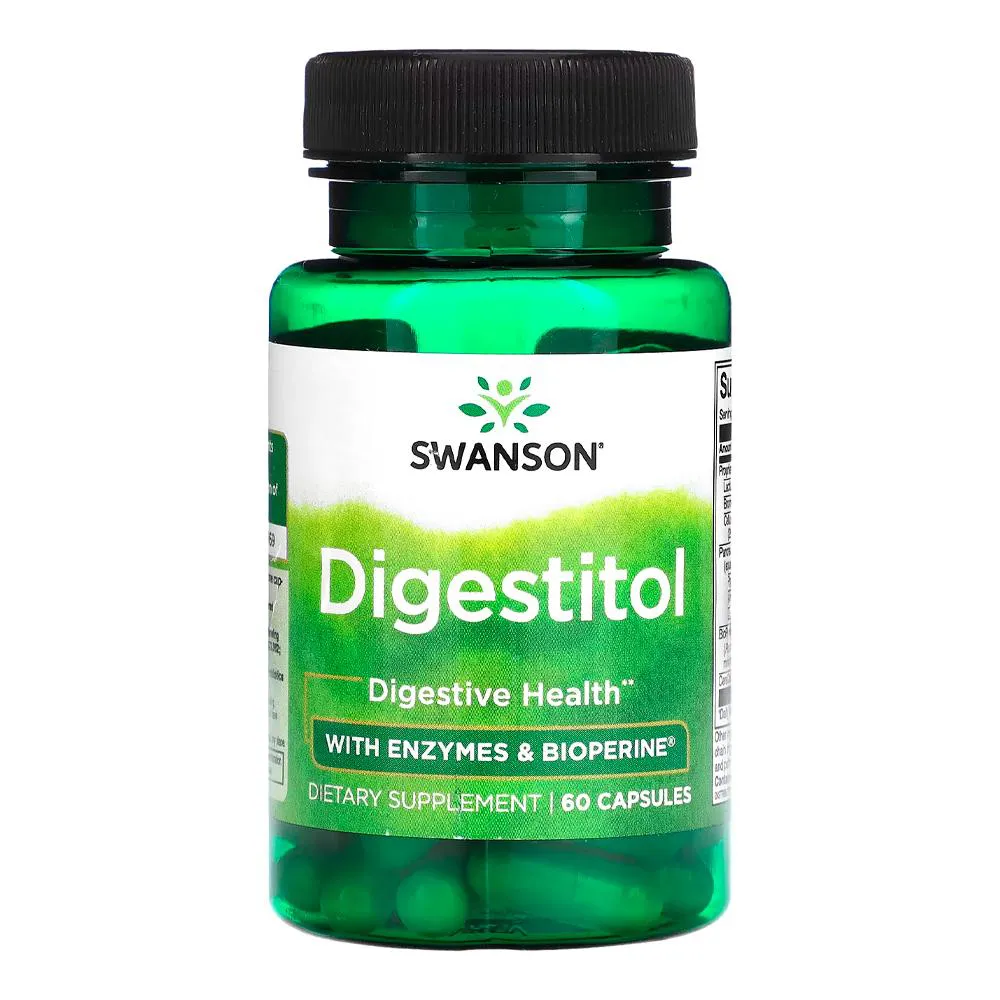 DIGESTITOL ENZIMAS E BIOPERINE SWANSON 60 CAPS IMPORTADO