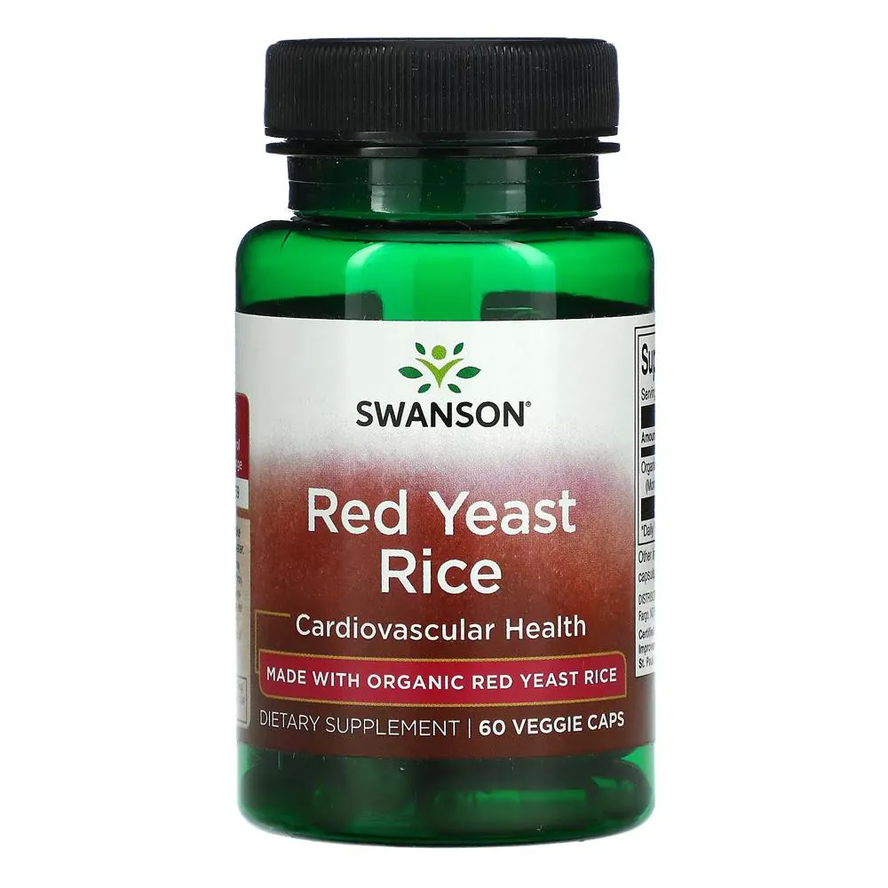 LEVEDURA ARROZ VERMELHO 600MG SWANSON 60 CAPS IMPORTADO
