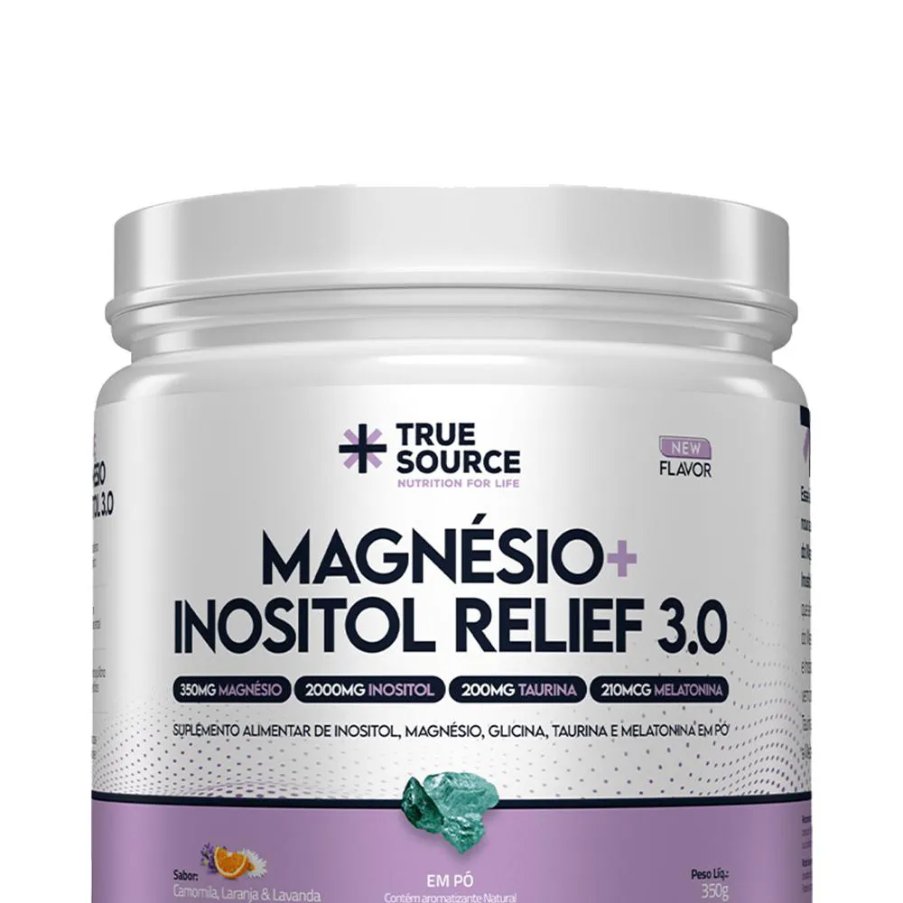 MAGNéSIO + INOSITOL RELIEF 3.0 TRUE SOURCE (350G) CAMOMILA E LAVANDA