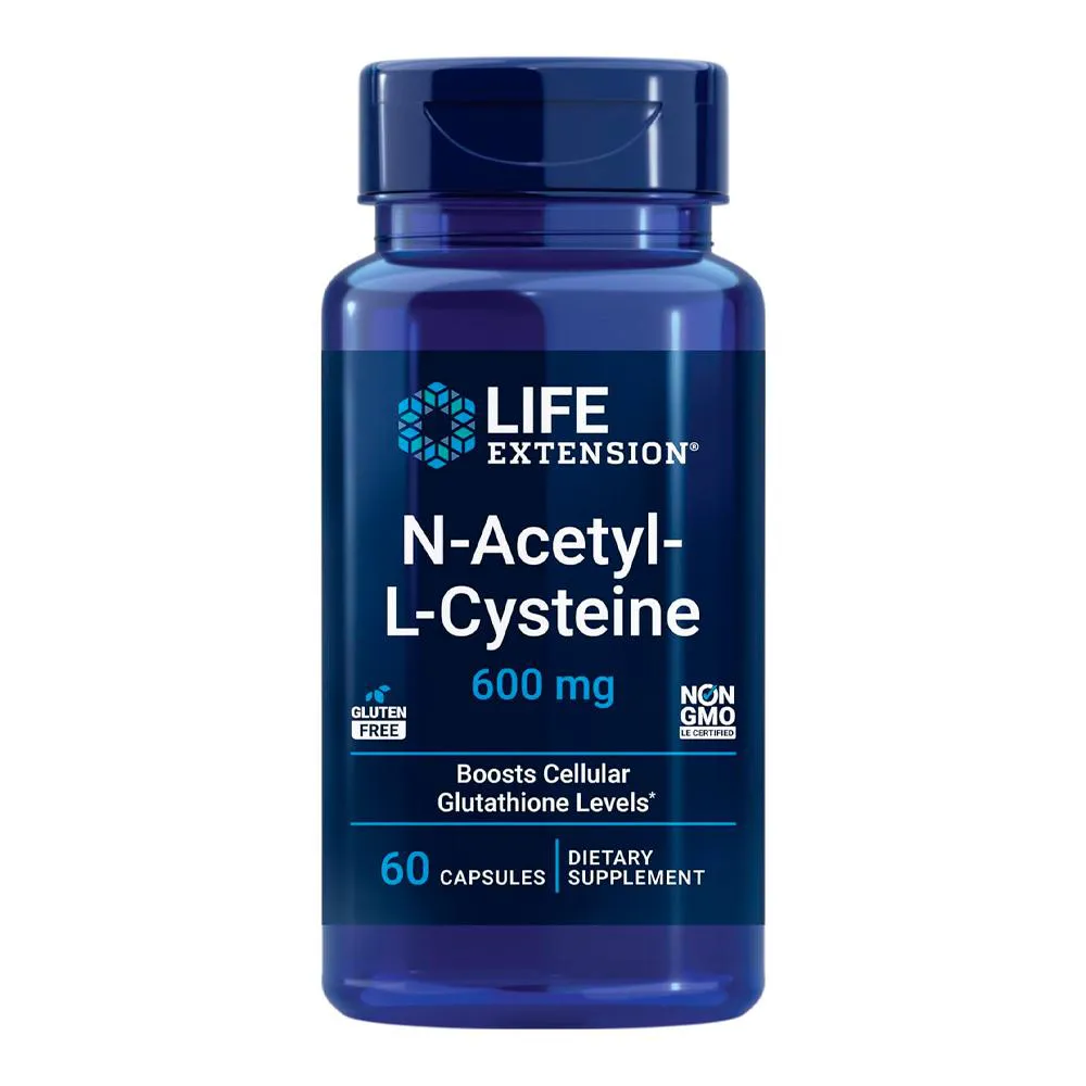 N-ACETYL-L-CISTEINA NAC LIFE EXTENSION 60CAPS IMPORTADO