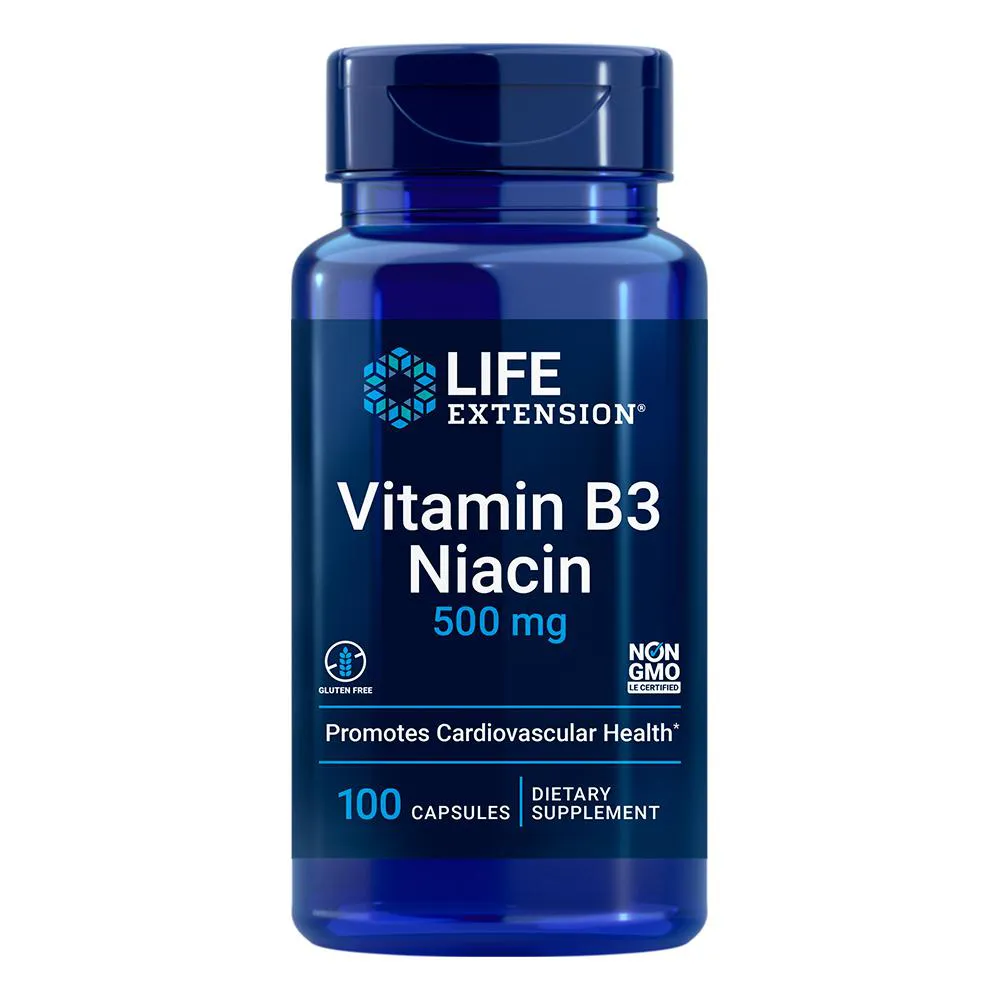 NIACINA (VITAMINA B3) LIFE EXTENSION 100 CAPS IMPORTADO