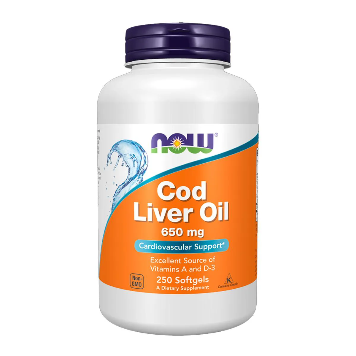 ÓLEO FíGADO BACALHAU 650MG NOW FOODS 250 SOFT IMPORTADO