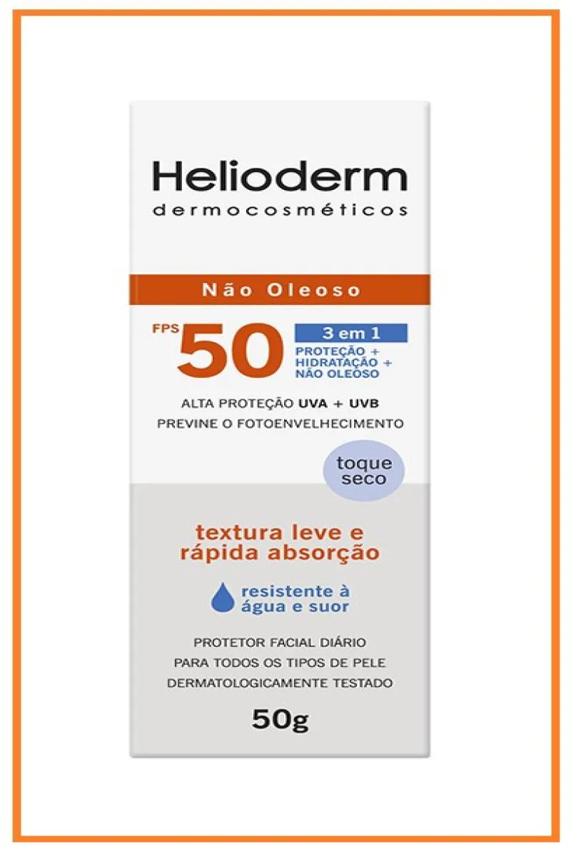 PROTETOR SOLAR HELIODERM FPS50 FACIAL COM 50G -  KLEY HERTZ