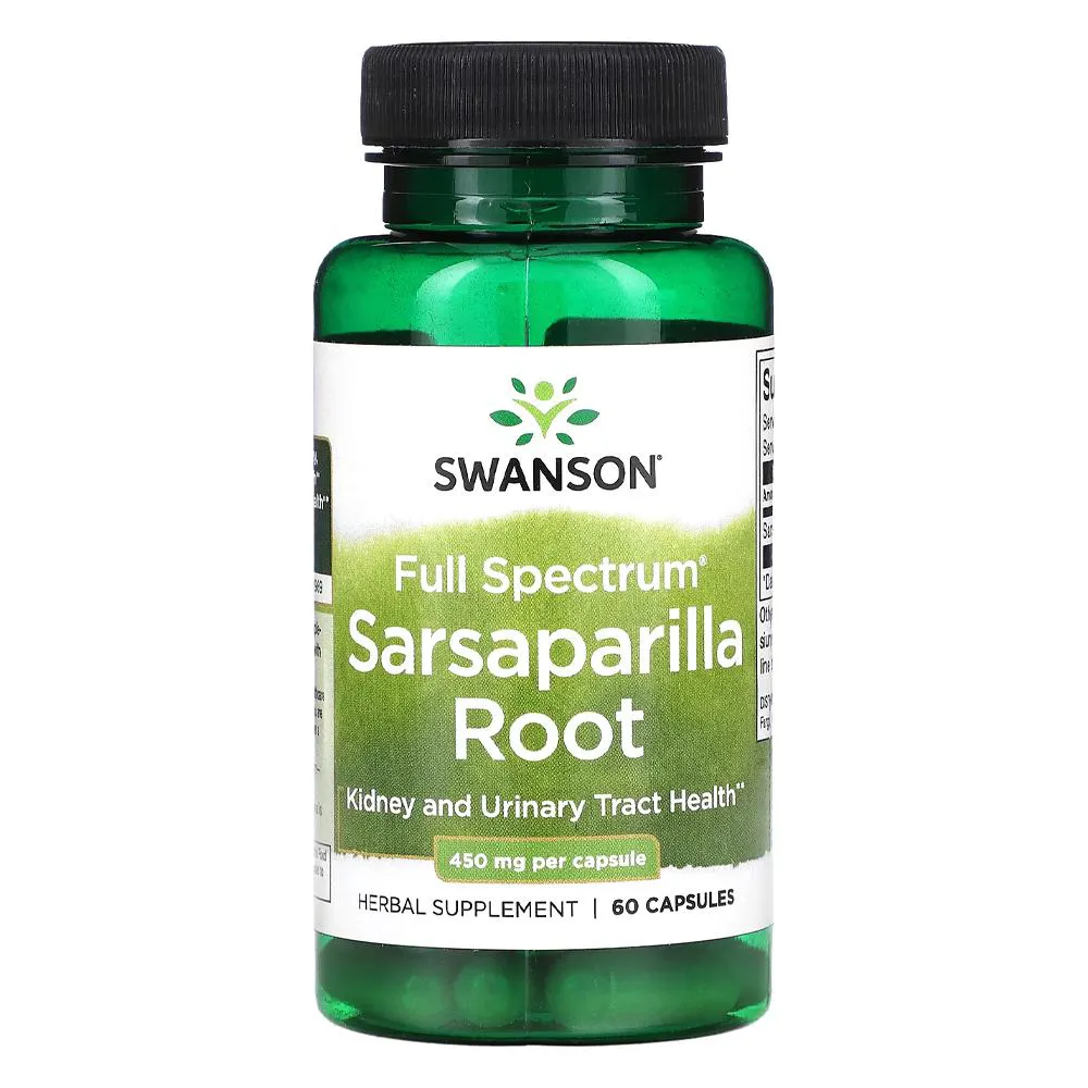 RAIZ DE SALSAPARRILHA 450MG SWANSON 60 CáPSULAS IMPORTADO