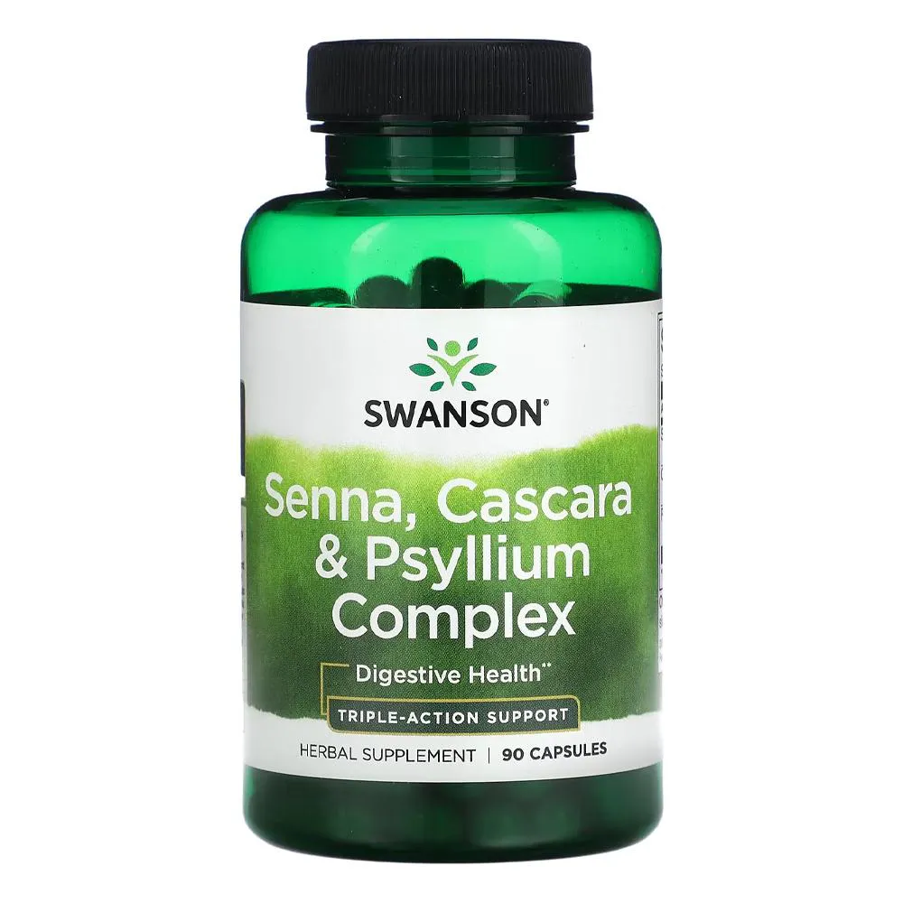 SENNA, PSYLLIUM E CáSCARA SWANSON 90 CAPSULAS IMPORTADO