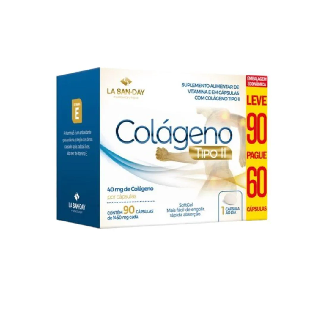 SUPLEMENTO ALIMENTAR COLáGENO TIPO II 90CPS - LA SAN DAY