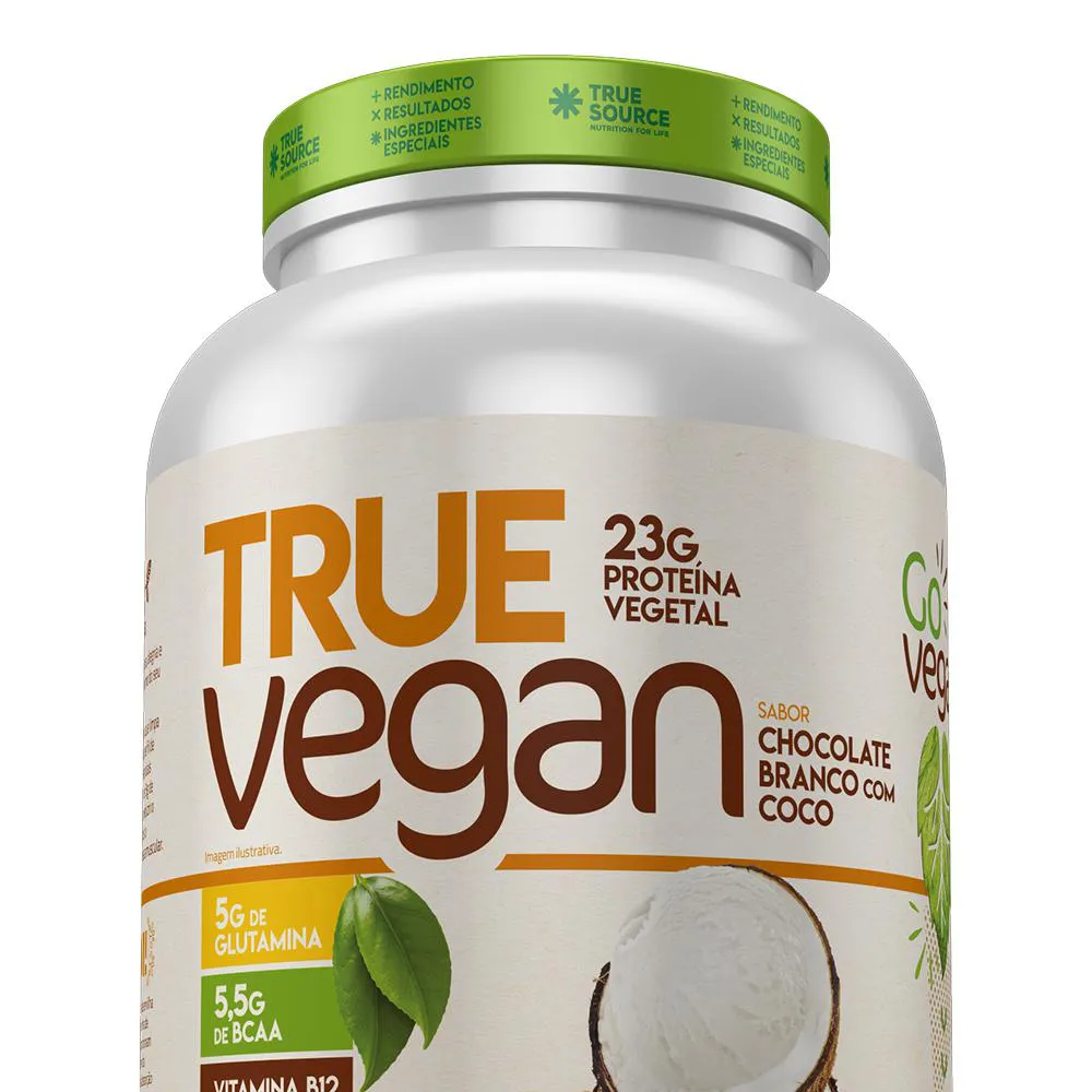 TRUE VEGAN TRUE SOURCE (837G) CHOCOLATE BRANCO C/ COCO