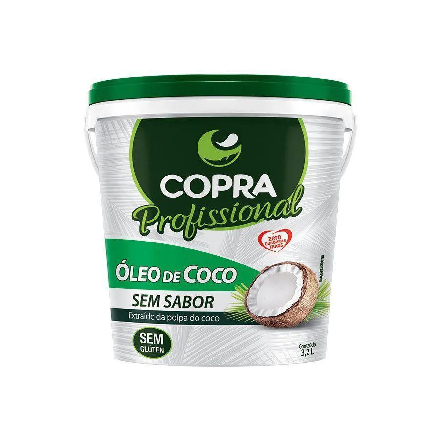 ÓLEO DE COCO SEM SABOR BALDE 3,2KG - COPRA