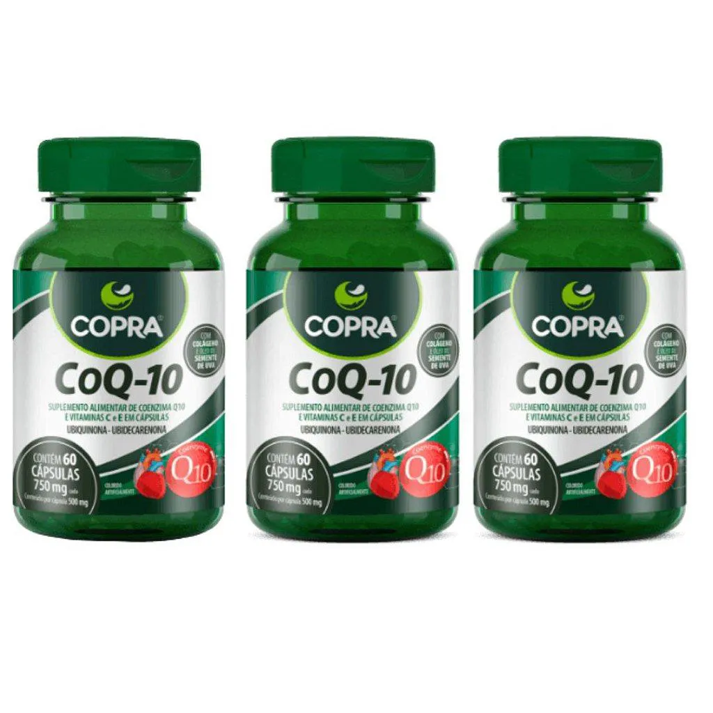 KIT 3UNI COENZIMA Q-10 60 CáPS - COPRA