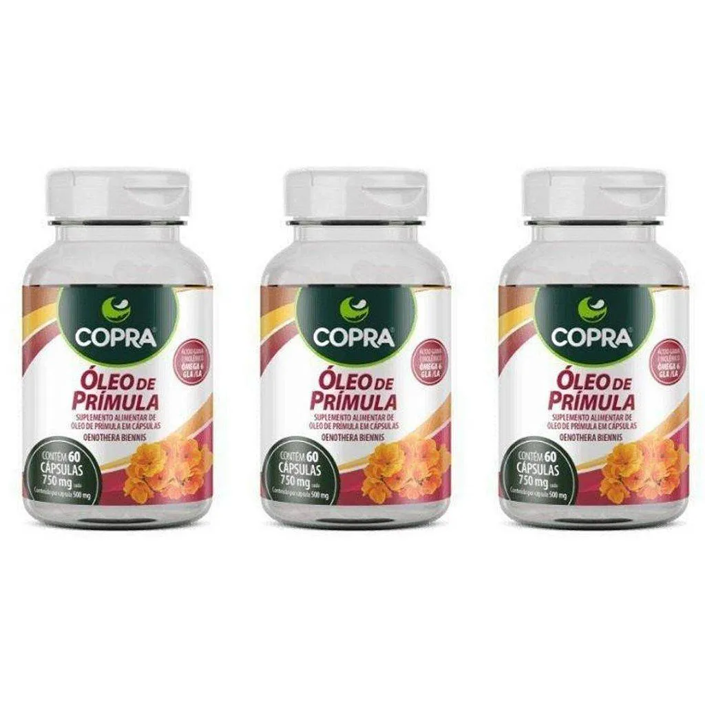 KIT 3UNI ÓLEO DE PRIMULA 60 CáPS - COPRA