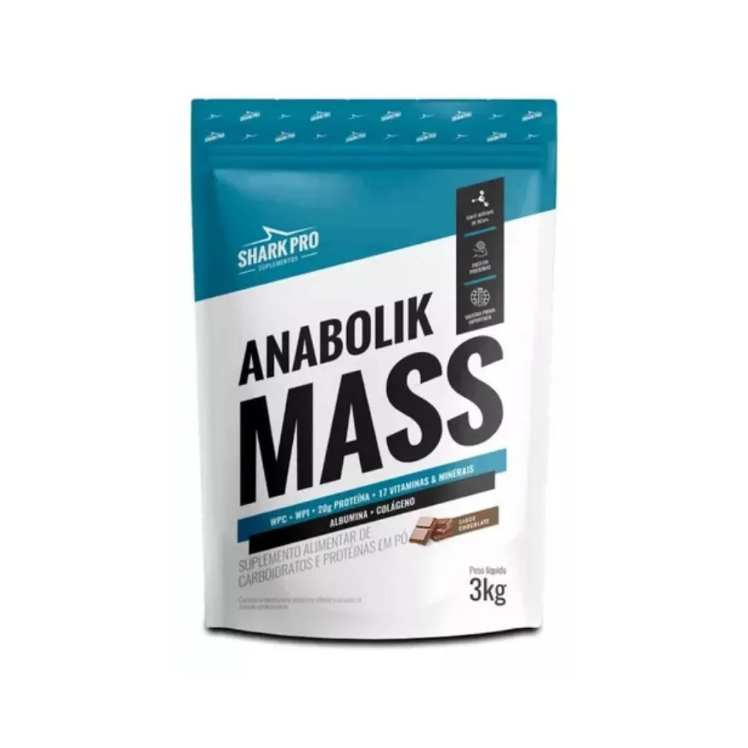 ANABOLIK MASS POUCH -3KG - CHOCOLATE - SHARK PRO