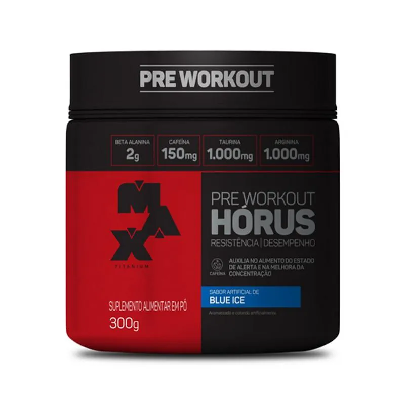 HORUS PRE WORKOUT-300G-MAX TITANIUM Frutas Vermelhas