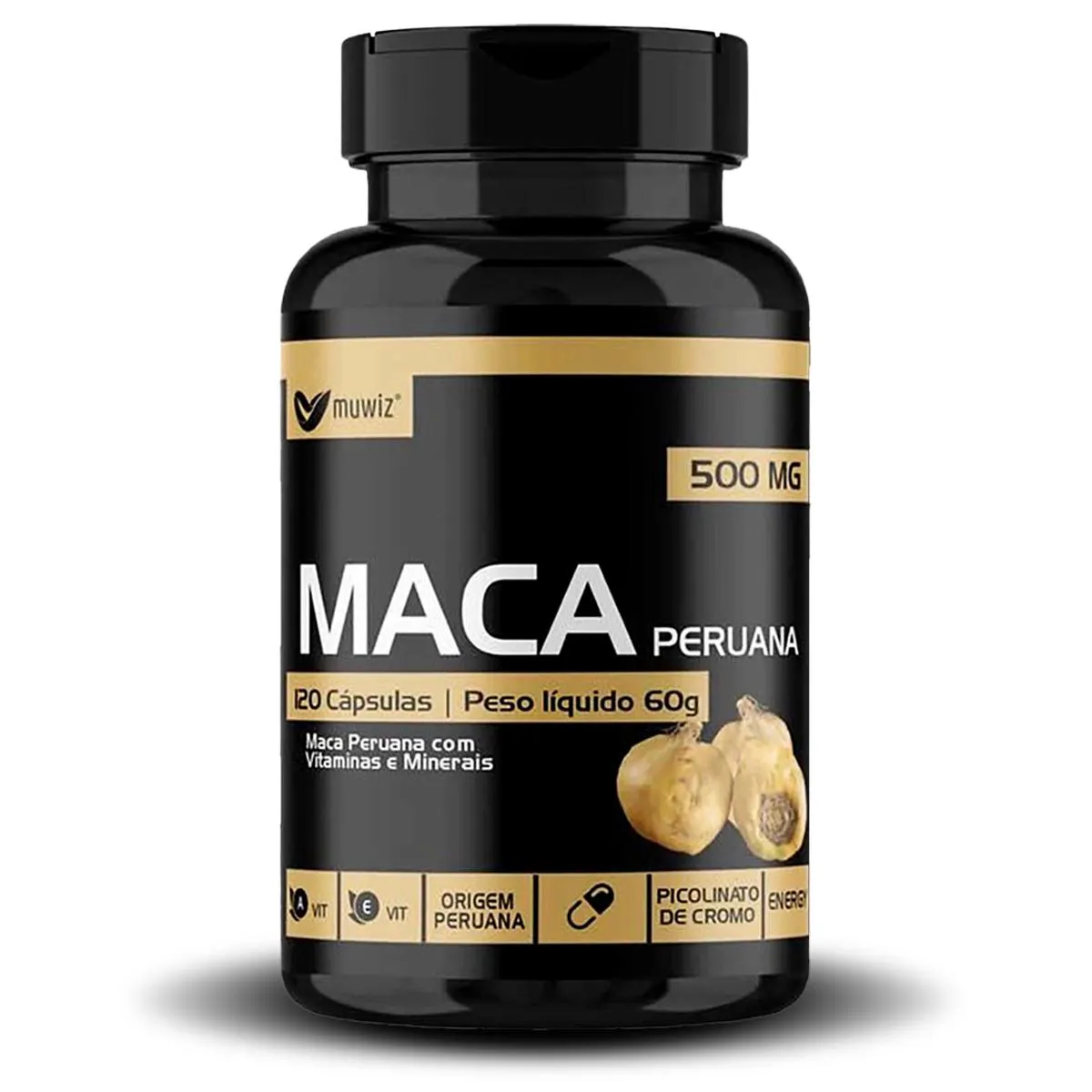 MACA PERUANA 120 CáPSULAS 500MG - MUWIZ