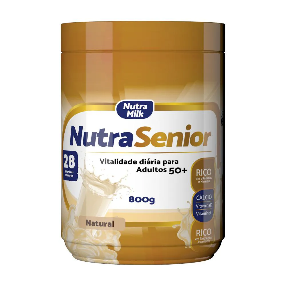 NUTRA SENIOR ADULTO 50+ COMPLEMENTO ALIMENTAR 800G - 28 VITAMINAS E MINERAIS Natural