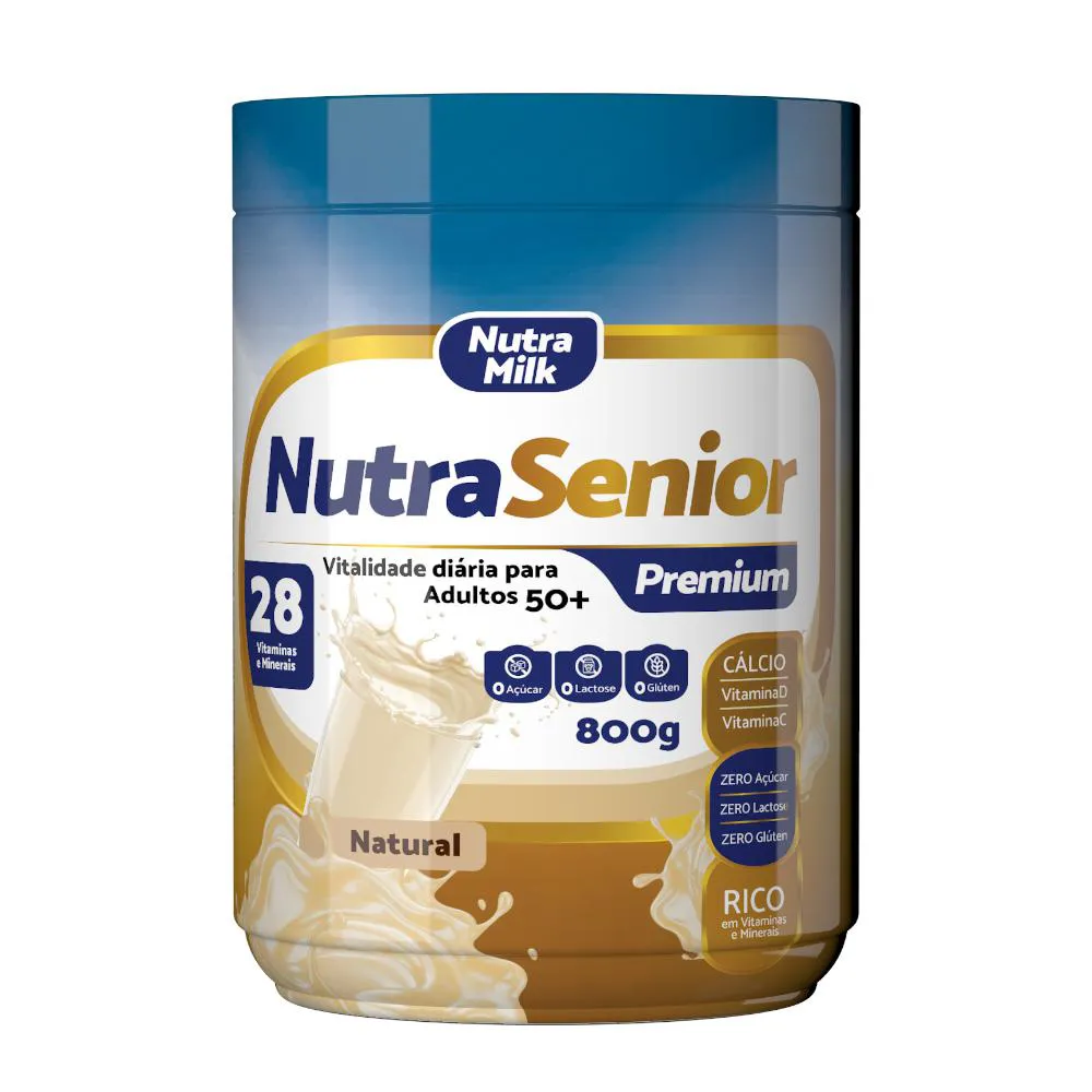 NUTRA SENIOR PREMIUM ADULTO 50+ COMPLEMENTO ALIMENTAR 800G - 28 VITAMINAS E MINERAIS Natural